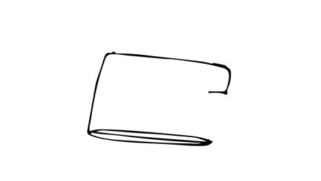 doodle animation of purse icon on white background. outline drawing of wallet icon. doodle drawing of purse illustration on white