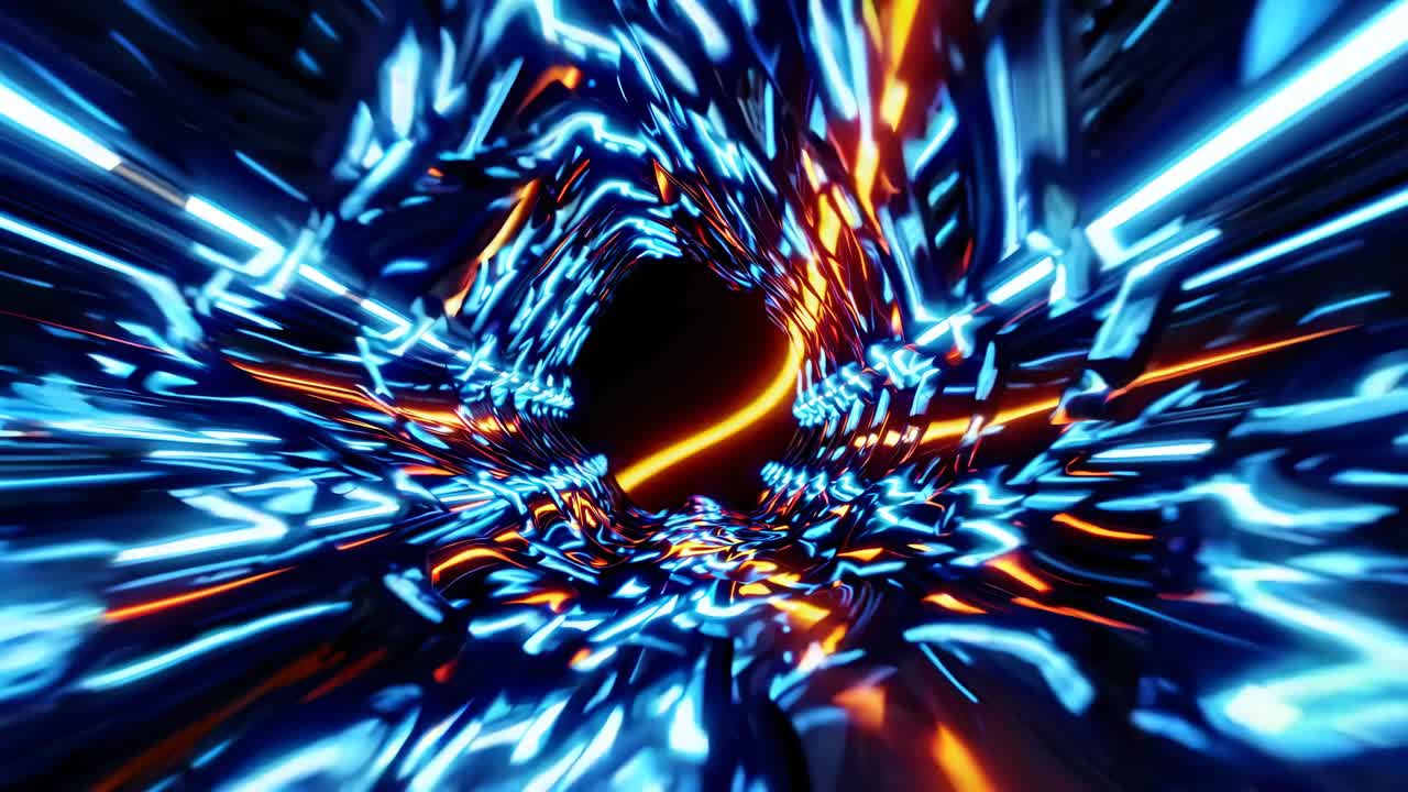 túnel de neón abstracto