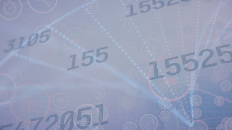 Animation of network of connections with icons and changing numbers
