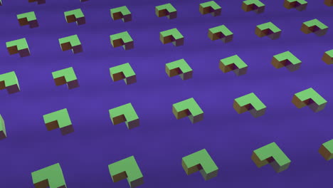 formas abstractas 3d en formación en movimiento