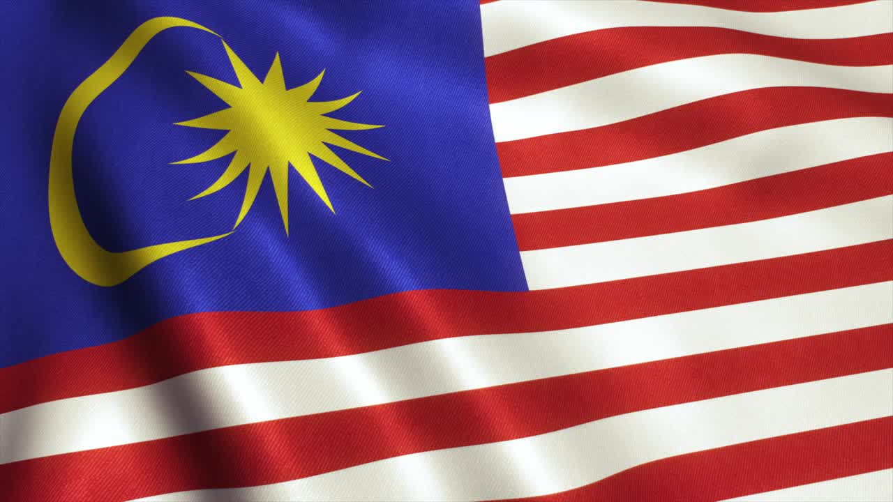 Bandiera della Malesia Video Loop - 4K