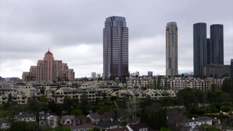 aerial view of fox plaza used as nakatomi plaza from die hard movie