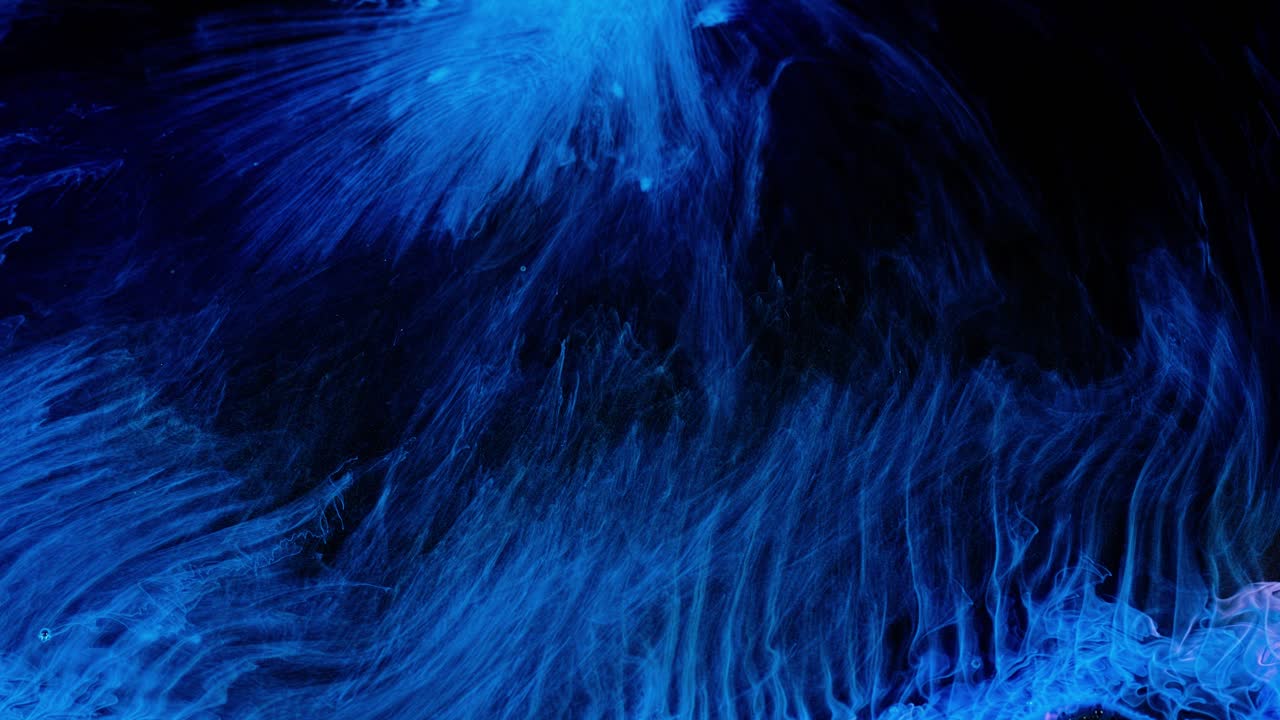 추상적인 파란 잉크 액체 예술