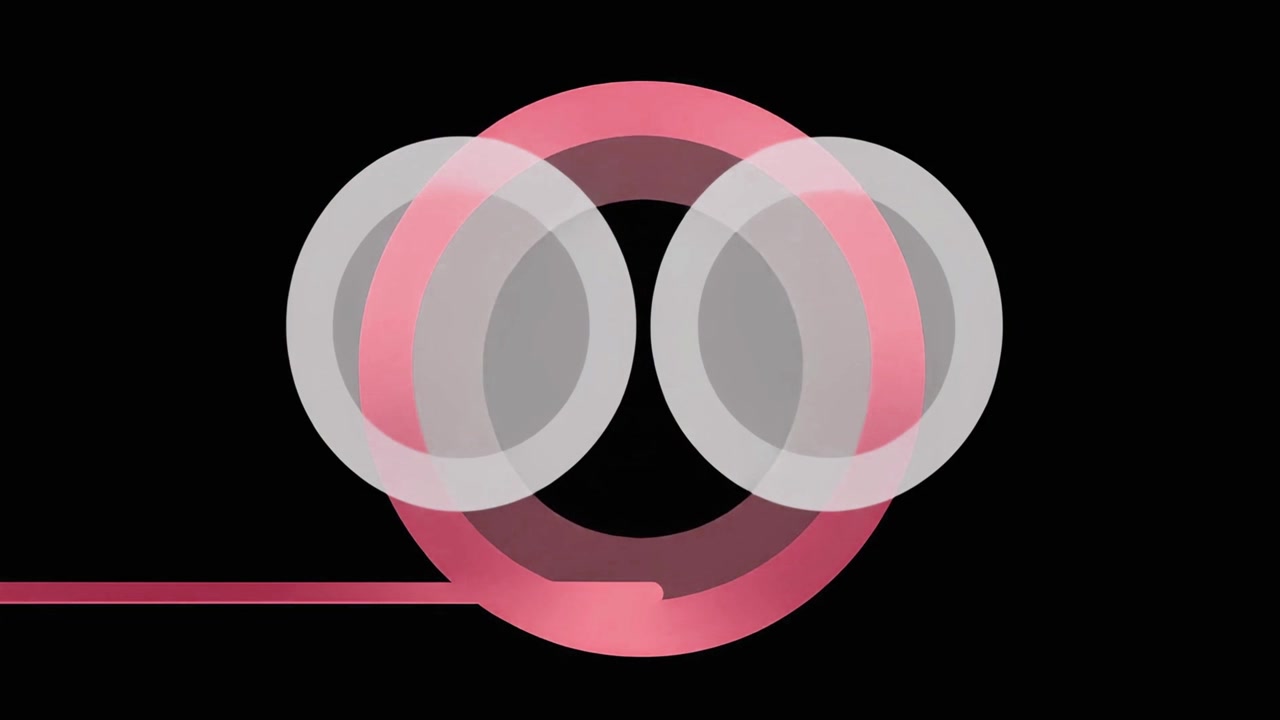Abstrakt animation af geometriske former og linjer