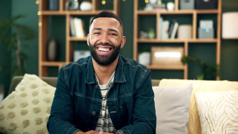 portrait of a smiling man in denim jacket
