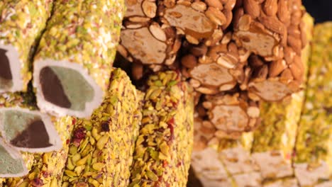 assortment of turkish delight and other confectionery