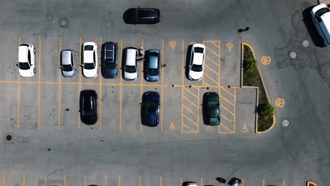 aerial view, cars parking spots, outdoor, mall garage, vehicles, transport, urban car traffic