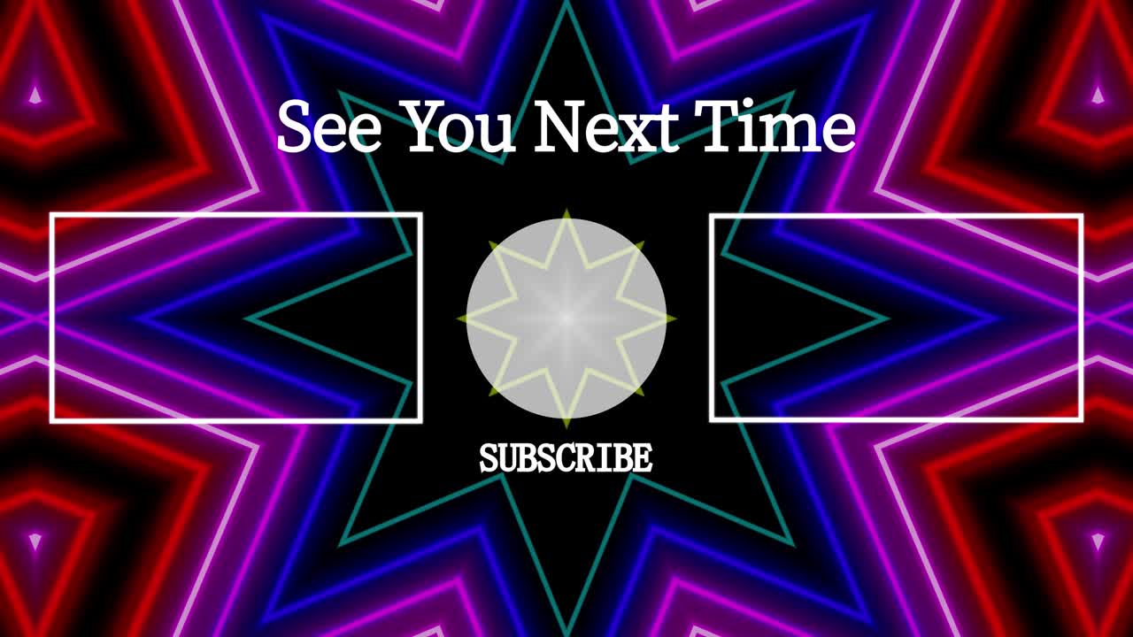 patrón de signo de neón tarjeta de finalización pantalla de finalización gráficos de movimiento