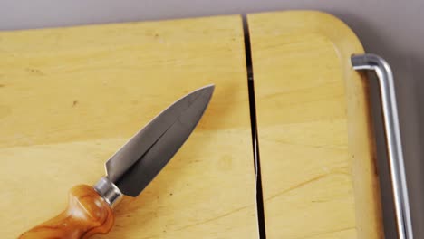 Close-up-of-sharp-knife