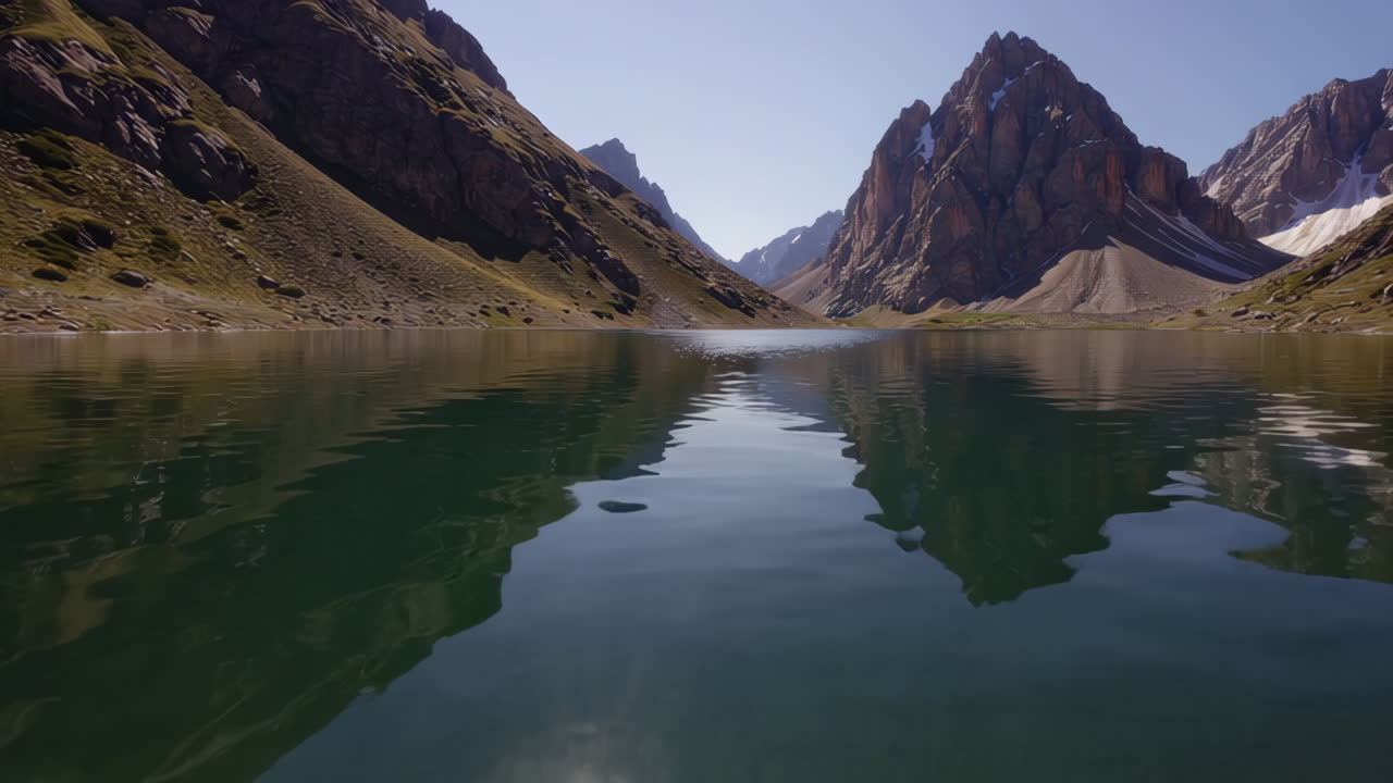 Serene Mountain Lake Reflecting Peaks