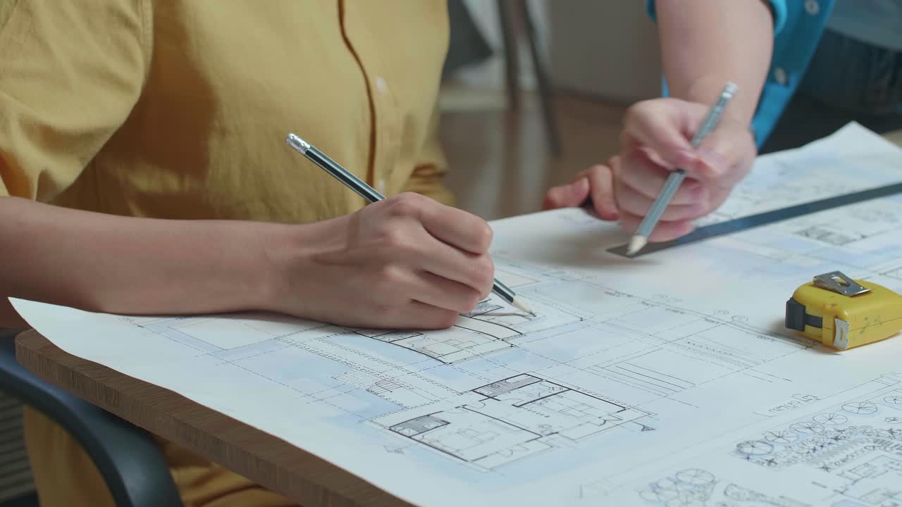 Architects Collaborating on House Plans