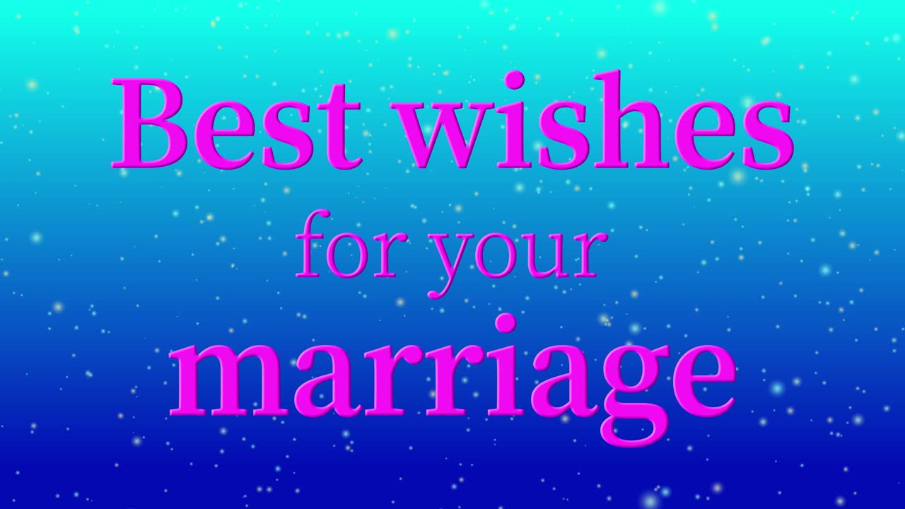 당신의 결혼에 대한 가장 좋은 소원 문자 메시지 애니메이션 모션 그래픽