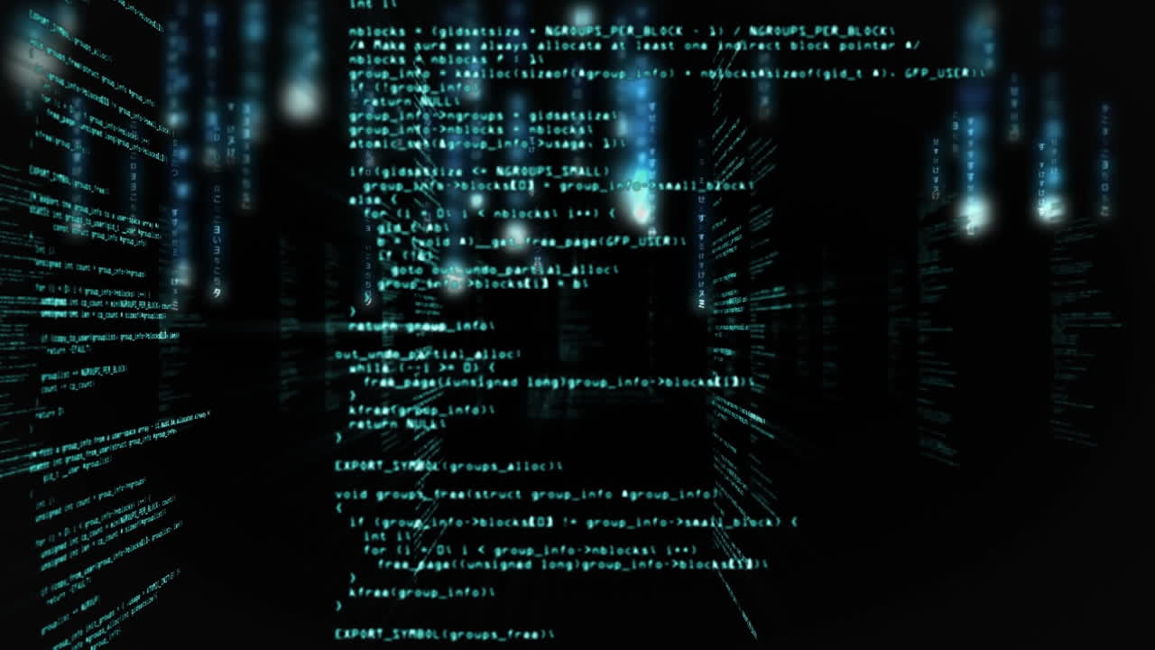 animazione dell'elaborazione dei dati e delle reti di connessioni in tutto il mondo