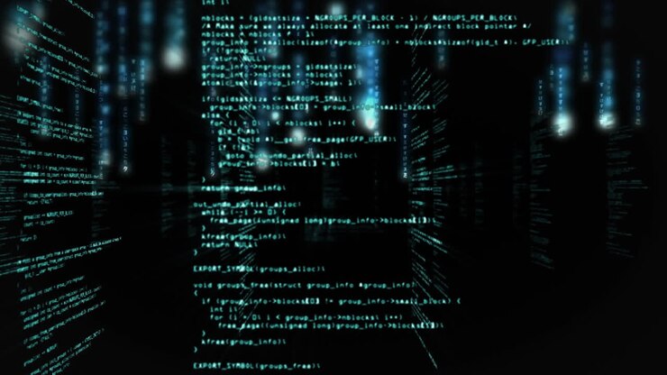 Animation of data processing and networks of connections over globe