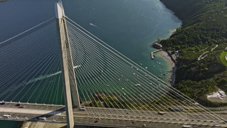 istanbul turkey aerial v90 birds eye view, flyover sarıyer neighborhood capturing the longest, widest and tallest yavuz sultan selim bridge span across bosphorus - shot with mavic 3 cine - july 2022