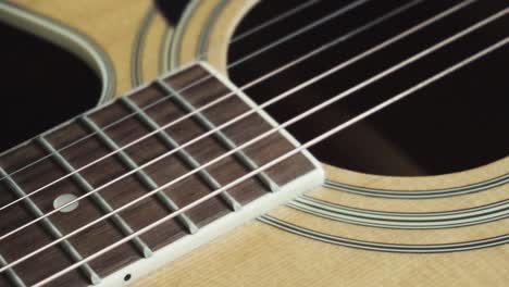 close-up of acoustic guitar