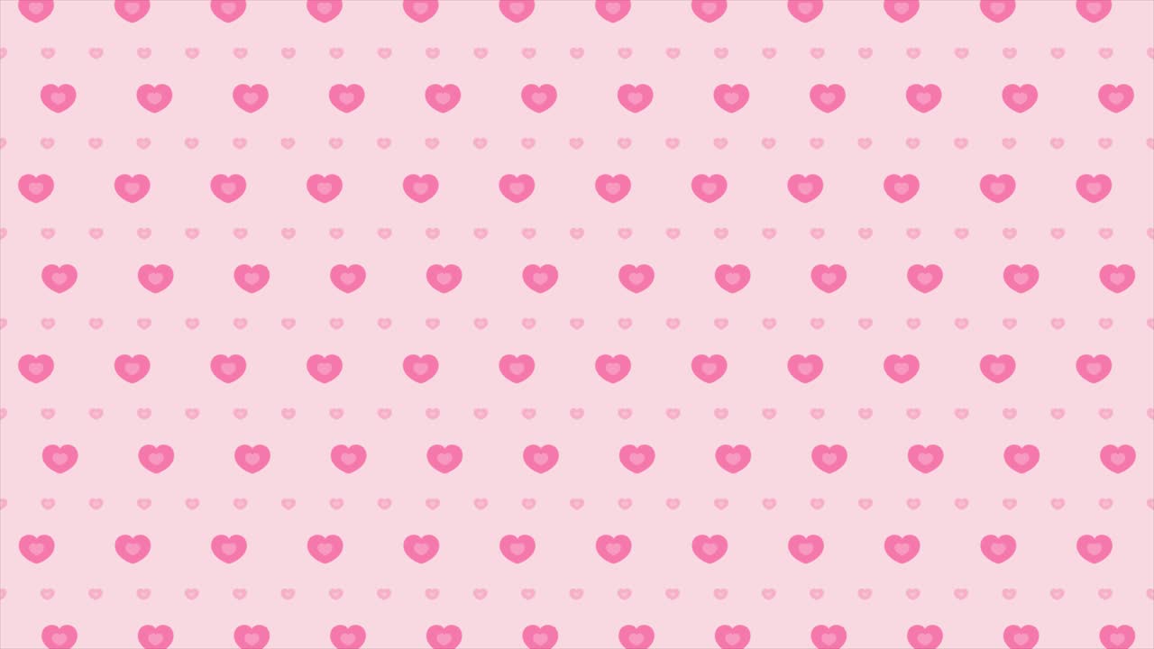 Sfondo animato a motivi di cuori rosa in loop.