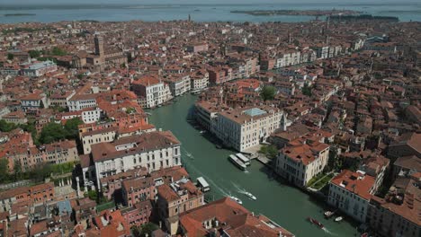 canal grande de venecia pan - drone de rodaje cinematográfico en 4k