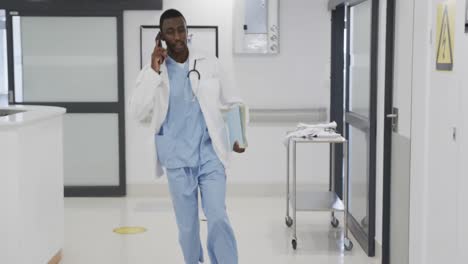 montage of diverse male and female doctors working in hospital, slow motion