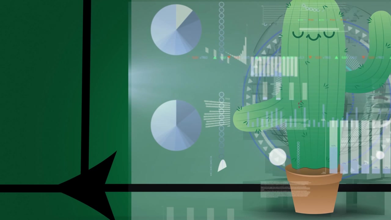 Animation of data processing over cactus