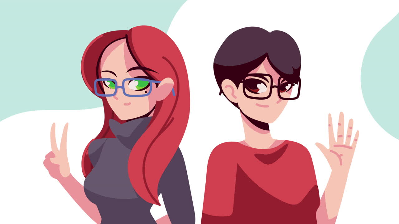 dos personajes de anime