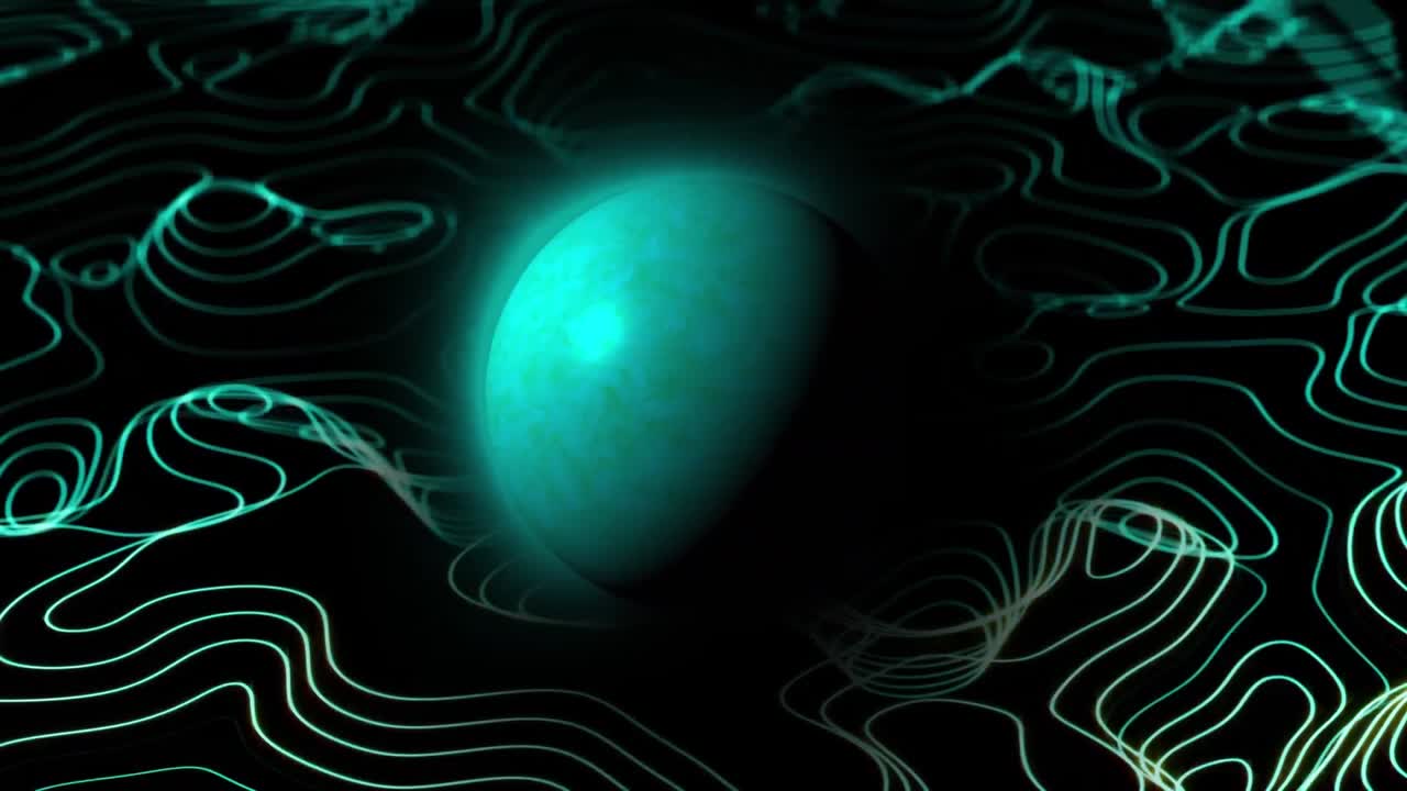 анимация глобуса с сетью соединений с зелеными линиями на черном фоне