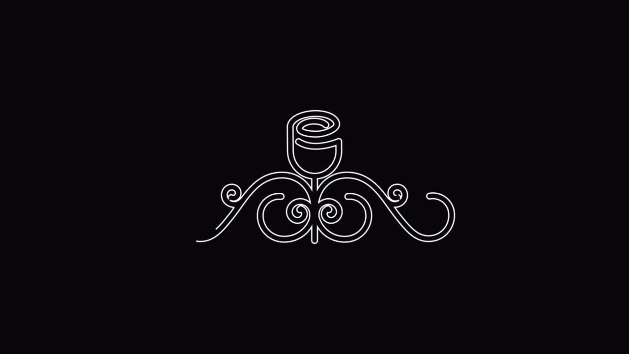 arte floral animado con canal alfa