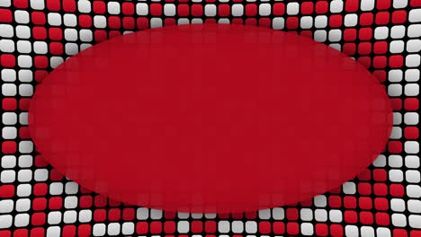 marco de rectángulos blancos y rojos fondo animado