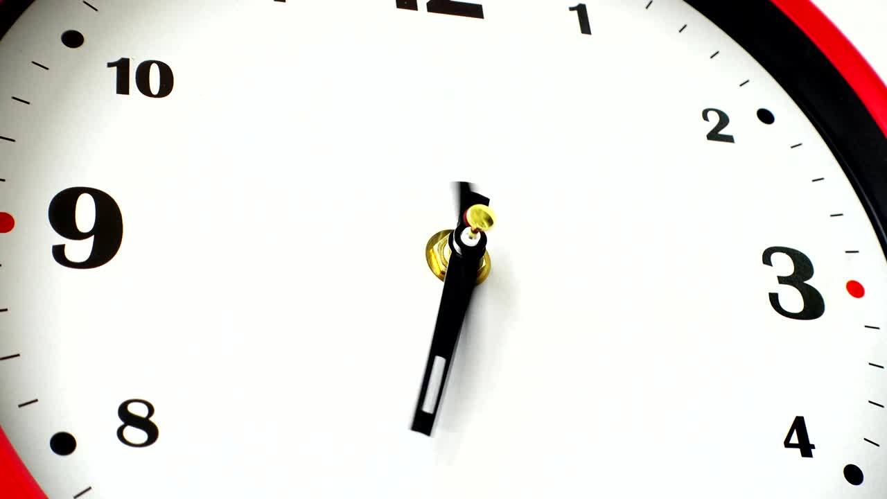 Shooting of hours. Time lapse. Shooting with a foreshortening.