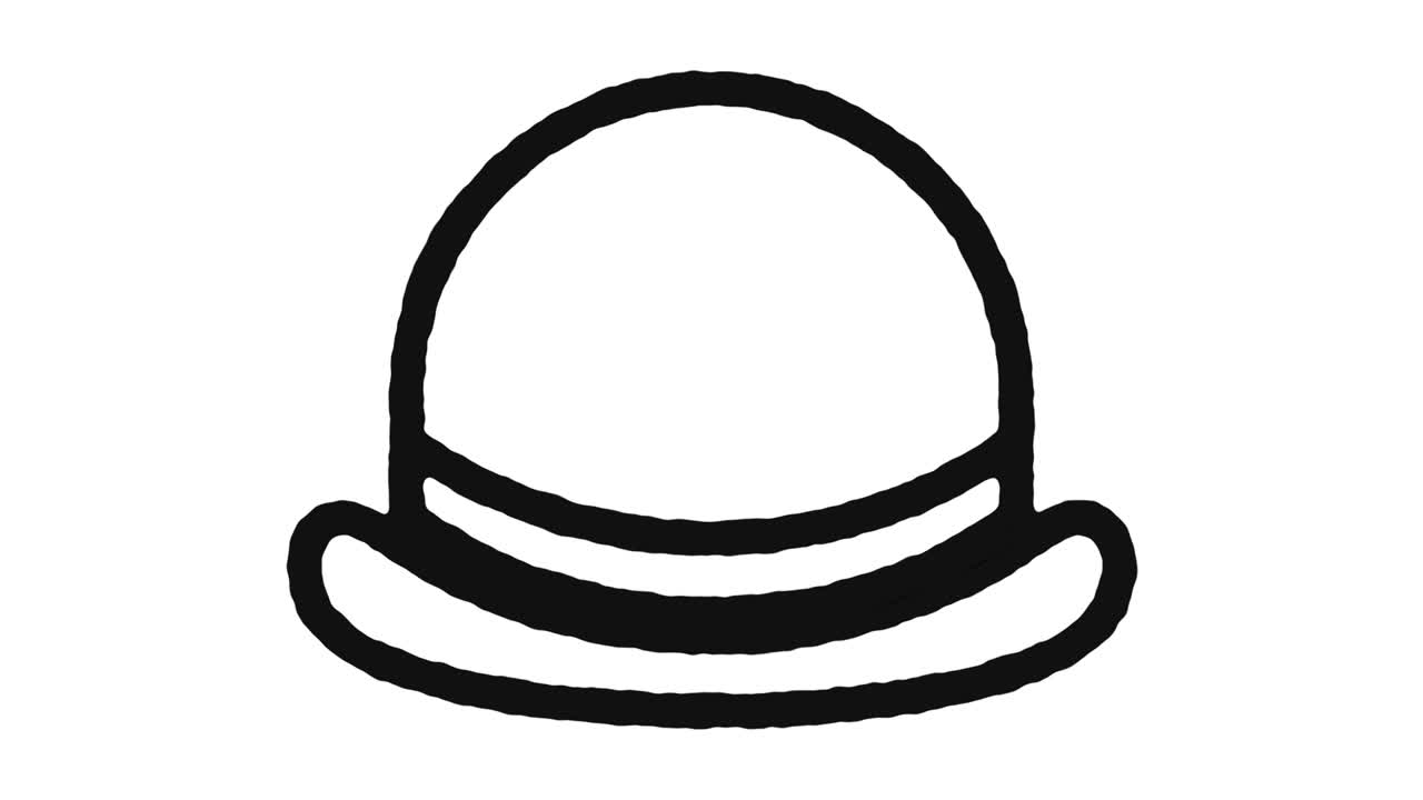 레트로 모자 아이콘 애니메이션 영상 및 알파 채널