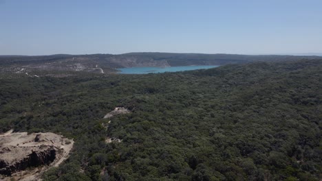 Majestic-Blue-Water-Of-The-Lake-Amidst-The-Forest-In-George-Nothling-Drive-Conservation-Area-In-QLD,-Australia