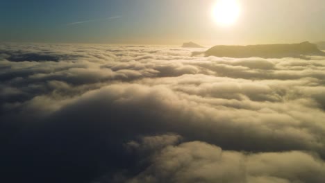 epic sunrise over the clouds