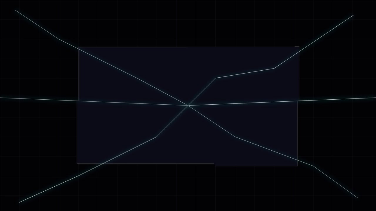 Interfaccia Digitale Astratta con Linee Geometriche in Movimento e Punti Dati