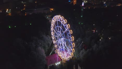 la rueda gigante por la noche