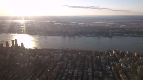 a nice sunset day with my drone in central park in new york city's biggest park