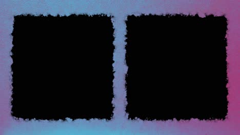 dos cajas de pilares negras verticales para video o imagen en video con fondo de papel de textura aqua azul claro, listas para la llave de luma