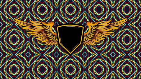 animación de formas coloridas caleidoscópicas sobre un fondo oscuro