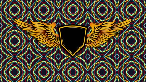 animation of kaleidoscopic colorful shapes on dark background