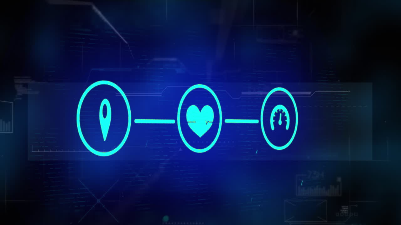 미디어 아이콘의 애니메이션 및 네트워크 연결을 통해 데이터 처리