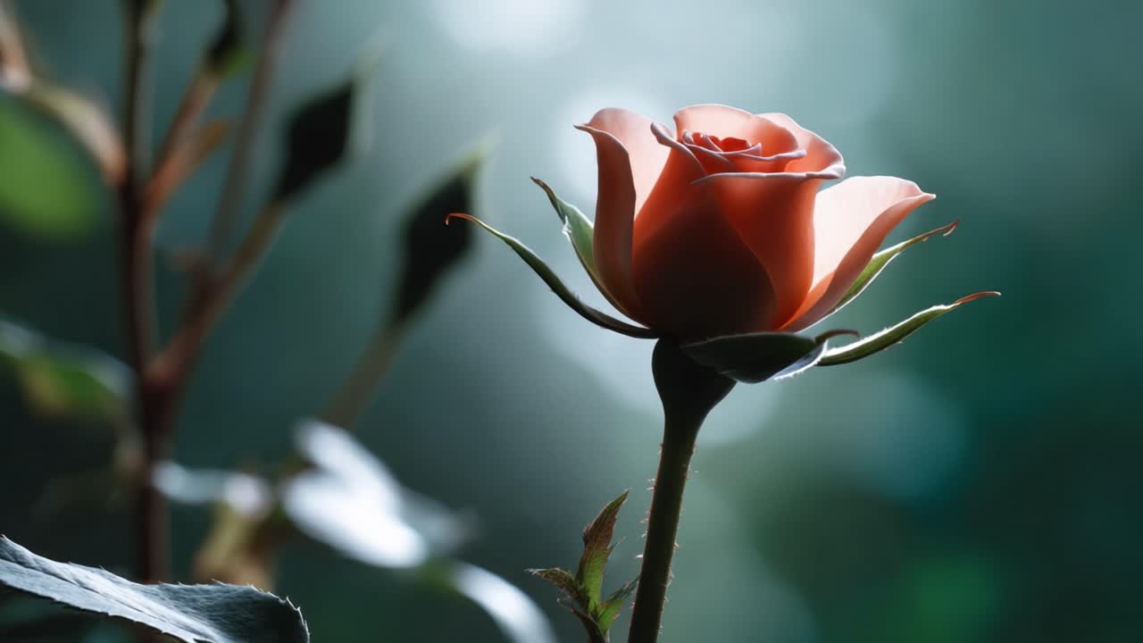 A Stunning Transformation: From Bud to Bloom - The Journey of a Rose Captured in Two Frames, Celebrating Nature's Beauty and Delicate Elegance