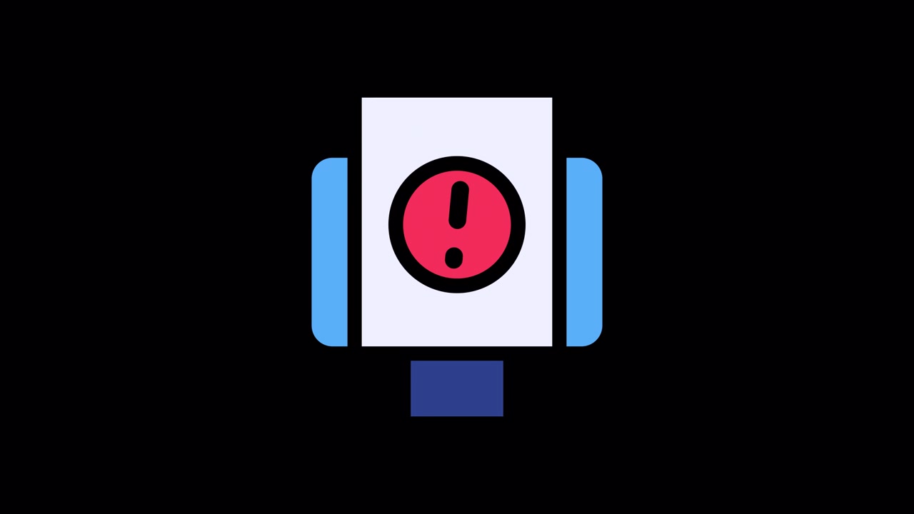 Animated Document Error Warning Icon
