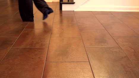 rectangular porcelain floor tiles - metallic look finish