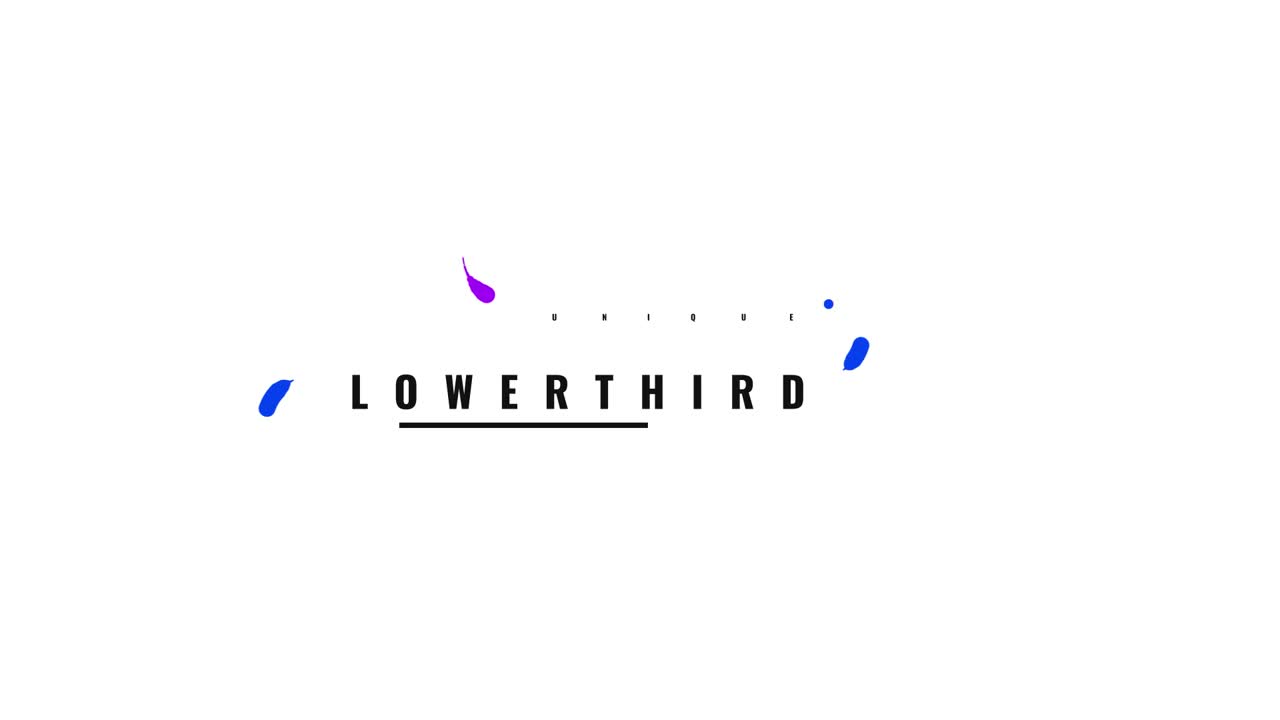 Animated Lower Thirds Graphics with Colorful Liquid Elements