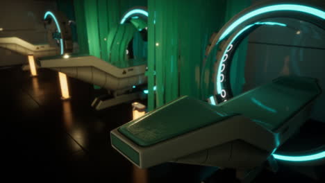 sala de exámenes médicos futuristas