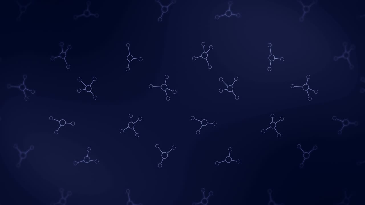 Molecular structure. High tech technology of genetic engineering. Biology, Genetics, Chemistry. Molecule in loop animation. Medical technology concept.