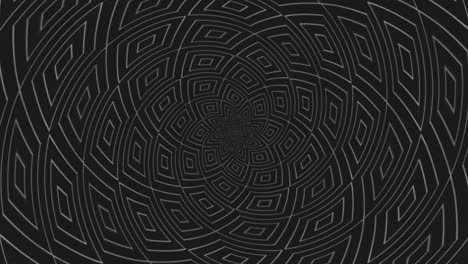 zooming out a monochrome square designed tunnel - animation