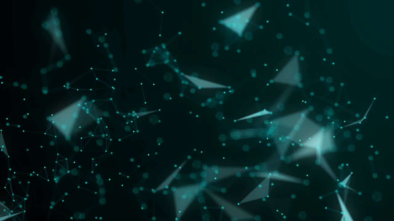 Ocean Blue Color Plexus Seamless Loop abstract technology 4K stock video