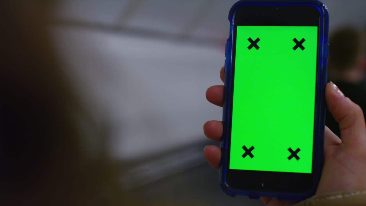 Cell Phone Screen App in Street