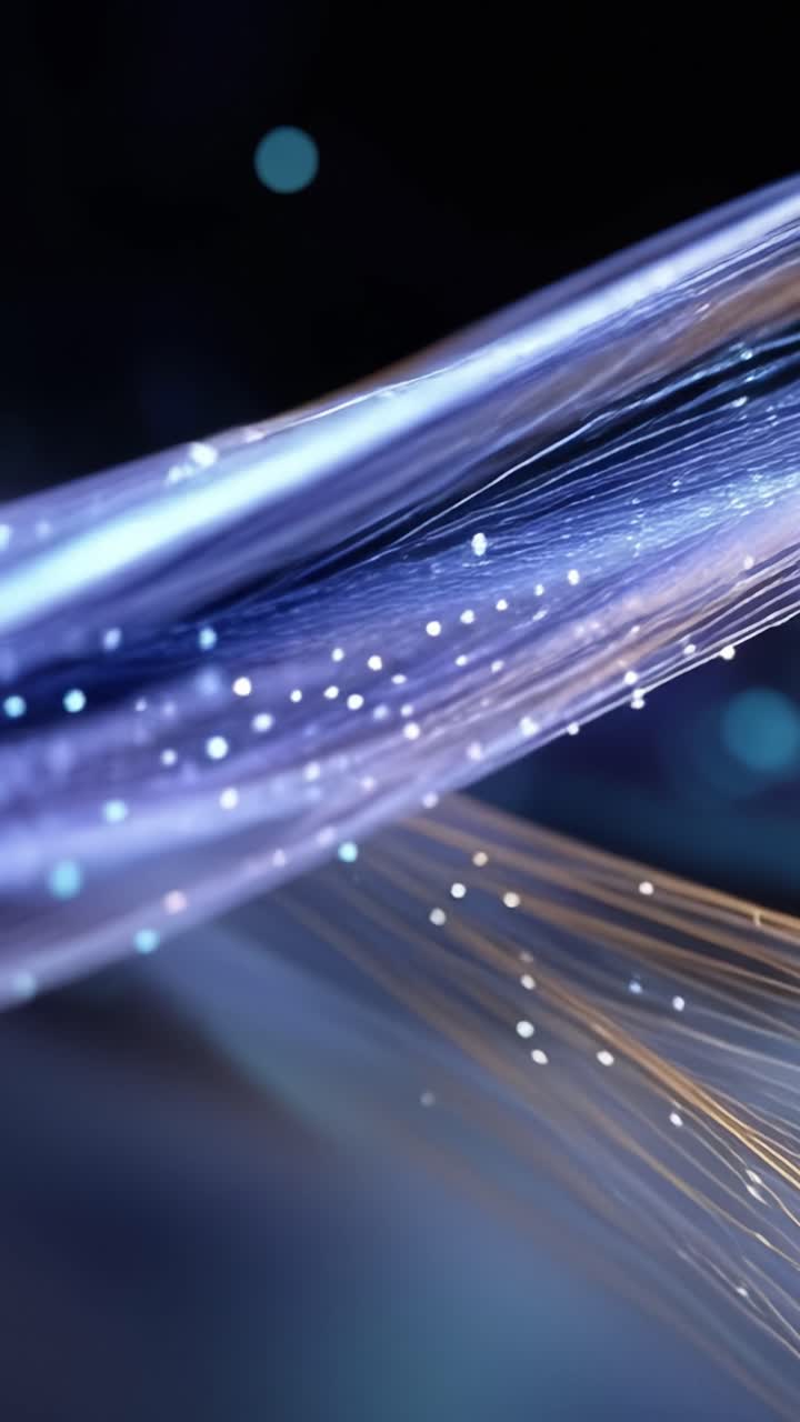 A Mesmerizing Dance of Light and Color: Exploring the Interplay of Fiber Optics and Digital Fantasies in a Vibrant Abstract Space