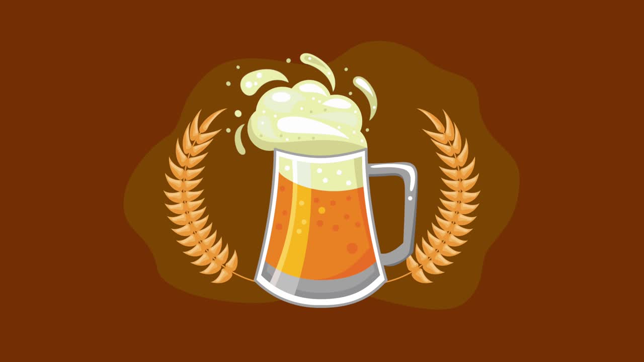 frasco de cerveza con picos de cebada